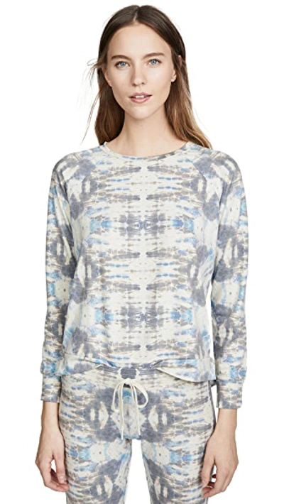 Shop Pj Salvage Tie Dye Days Sweatshirt In Oatmeal