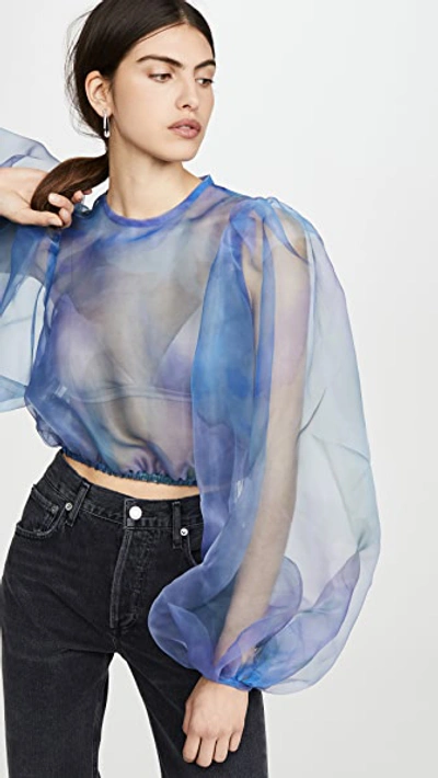 Shop Beaufille Nebula Blouse In Cornflower Blue