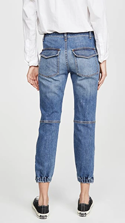 Shop Nili Lotan Cropped French Military Jeans In Duane Wash