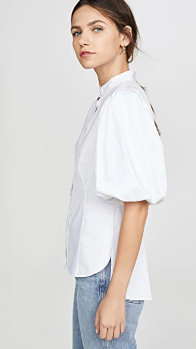 Fitted Blouse With Puff Sleeve