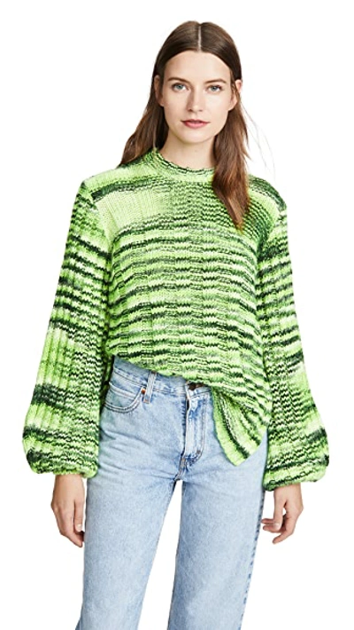 Neon Melange Knit Sweater