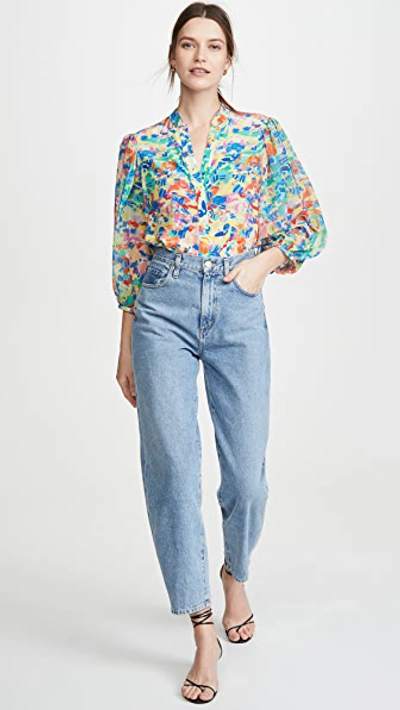 Shop Saloni Chloe-b Top In Summer Confetti