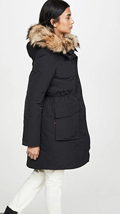 Shop Woolrich W's Military Parka In Black