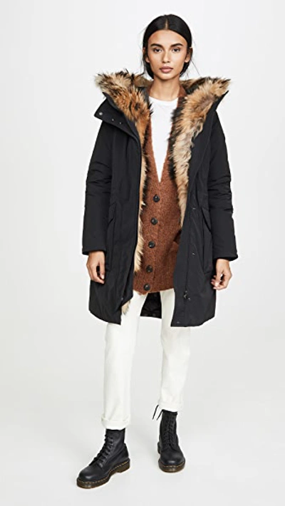 Shop Woolrich W's Military Parka In Black