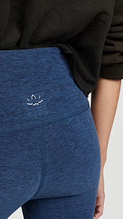 Shop Beyond Yoga High Waisted Midi Leggings In Insignia Navy