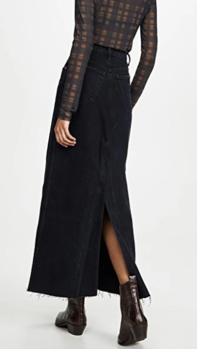 Shop Khaite Magdalena Reconstructed Long Skirt In Dayton