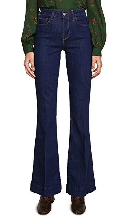 Shop L Agence The Affair High Rise Flares In Rinse