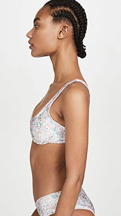 Shop Faithfull The Brand Toulon Bikini Top In Vionette Floral Print