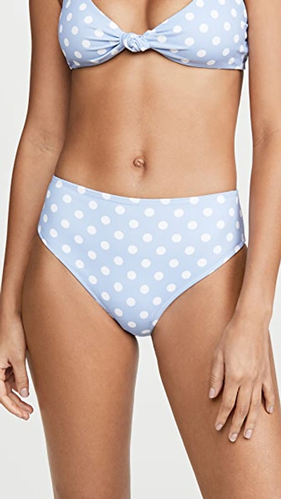 Shop Caroline Constas Viki Bikini Bottoms In Blue