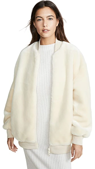 Zip Up Faux Fur Jacket