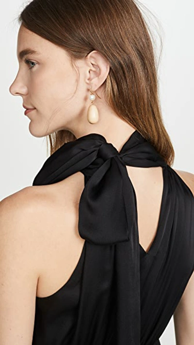 Shop Zimmermann Gathered Bow Tie Dress In Black