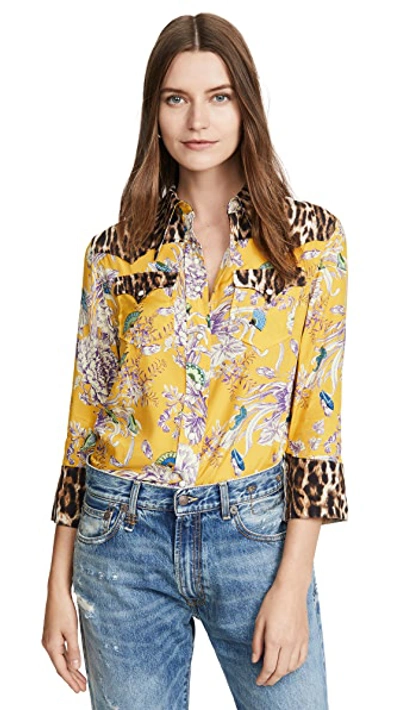 Exaggerated Collar Cowboy Shirt