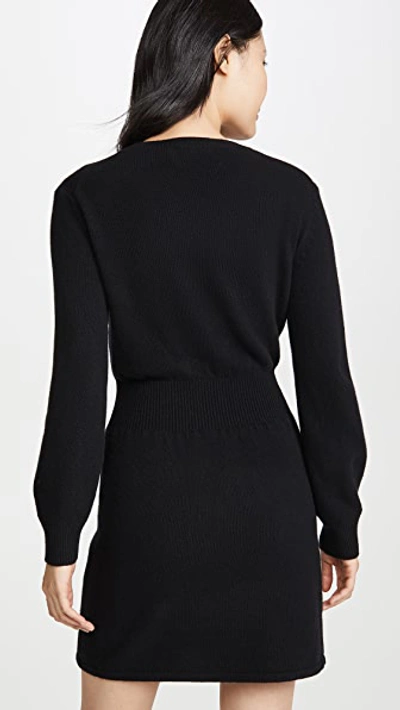 Shop Theory Rib Waist Sweater Dress In Black