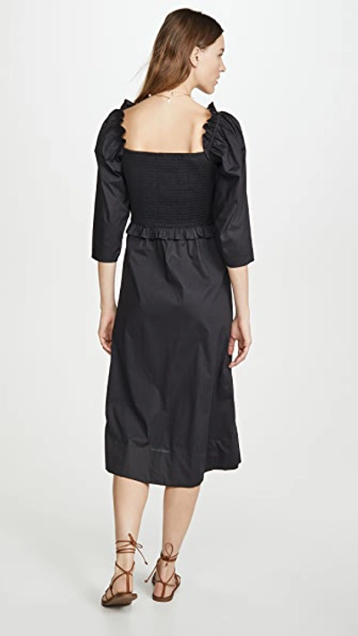 Shop Sea Tabitha Smocked Dress In Black