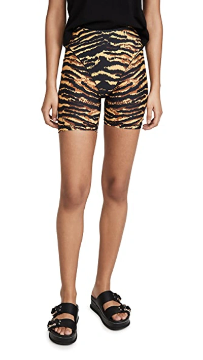 Shop Adam Selman Sport French Cut Biker Shorts In Tiger