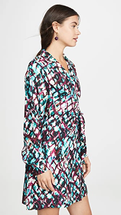 Saloni Mari Printed Short Wrap Dress In Amrita
