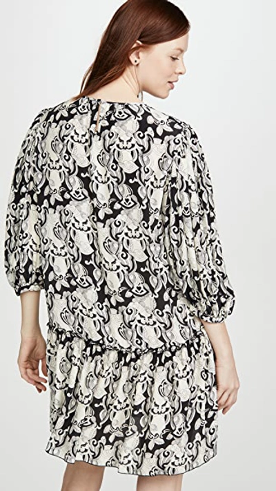 Shop See By Chloé Paisley Dress In Black/white