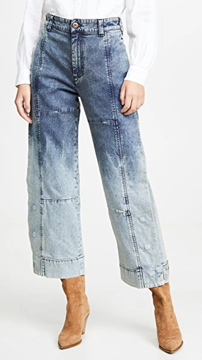 Shop See By Chloé Dip Dye Jeans In Boyish Blue