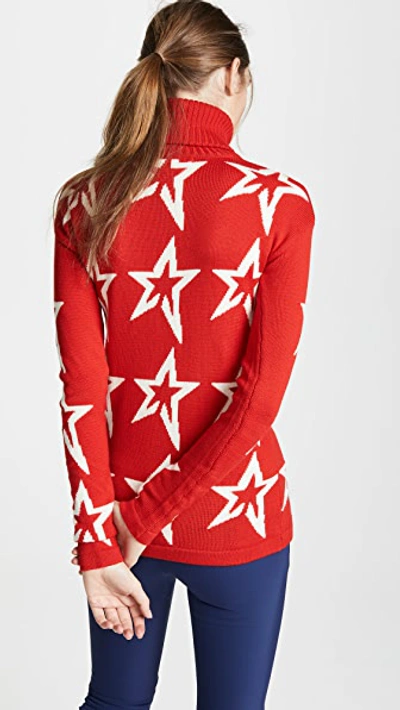 Shop Perfect Moment Star Dust Sweater Red/snow White Star