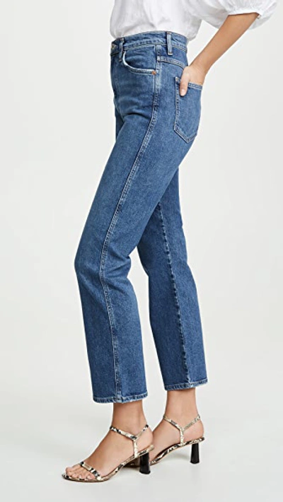 Shop Agolde Comfort Stretch Pinch Waist Jeans In Subdued
