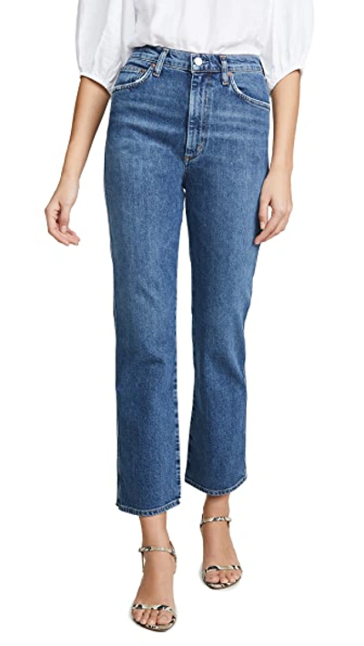 Shop Agolde Comfort Stretch Pinch Waist Jeans In Subdued