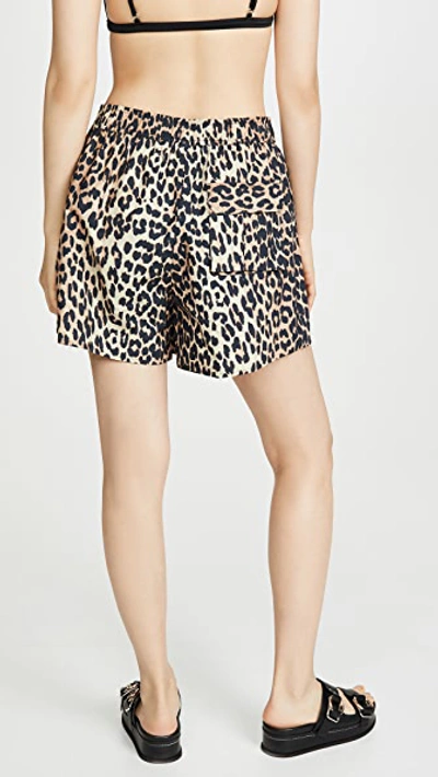 Shop Ganni Leopard Shorts