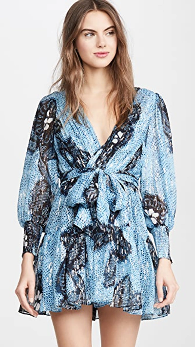 Shop Ulla Johnson Noemi Silk Dress In Sky