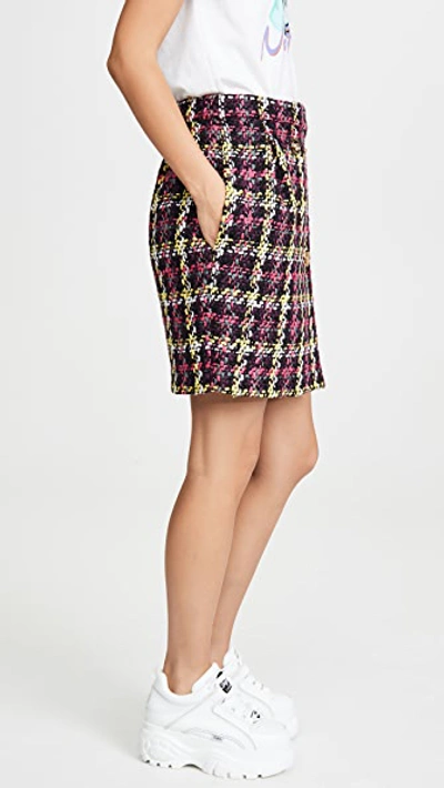 Shop Versace Plaid Miniskirt In Plaid Multi