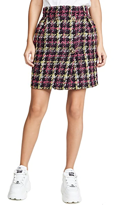 Shop Versace Plaid Miniskirt In Plaid Multi