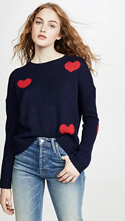 Shop Rails Perci Sweater In Navy Scarlet Hearts