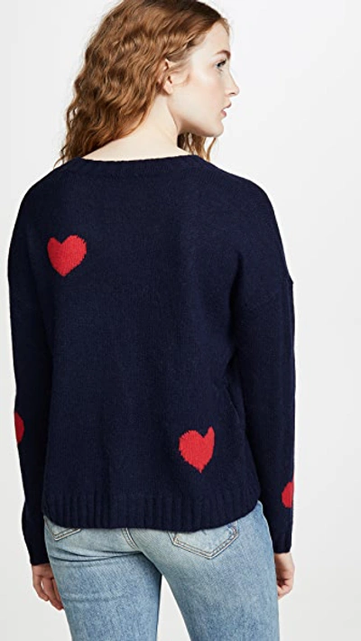 Shop Rails Perci Sweater In Navy Scarlet Hearts