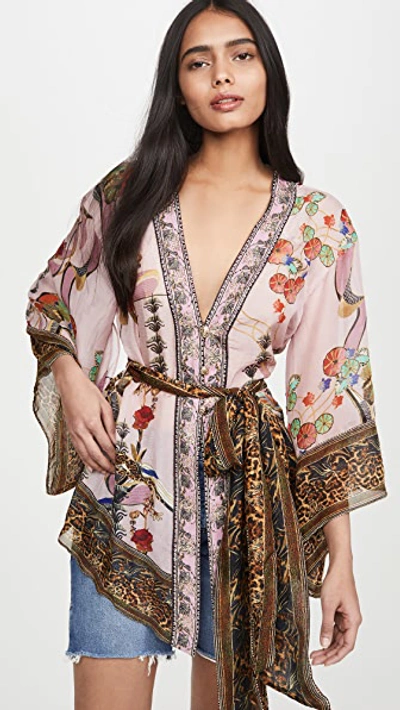 Shop Camilla Kimono With Shoulder Inserts In Zibaziba