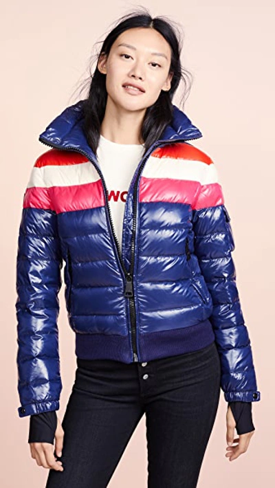 Shop Sam Starburst Short Down Jacket In Marine