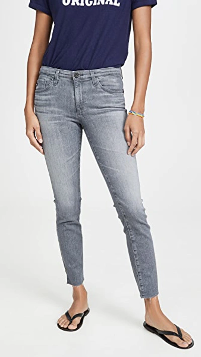 Shop Ag The Prima Ankle Skinny Jeans In Grey Light