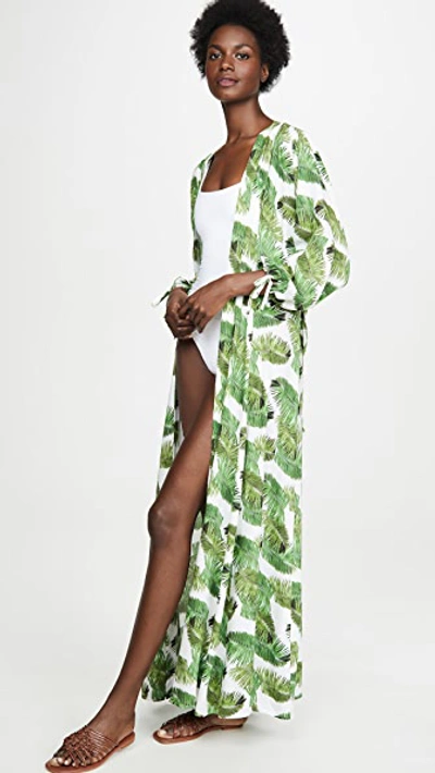 Shop Melissa Odabash Margo Cover Up In Palm White