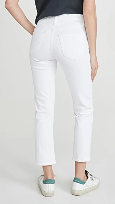 Shop Mother The Tomcat High Waist Cropped Straight Jeans In Totally Innocent