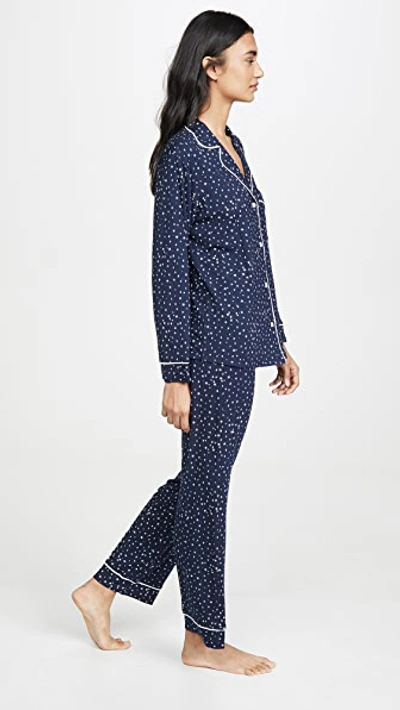 Shop Eberjey Sleep Chic Pj Set In Estrella Navy/ivory