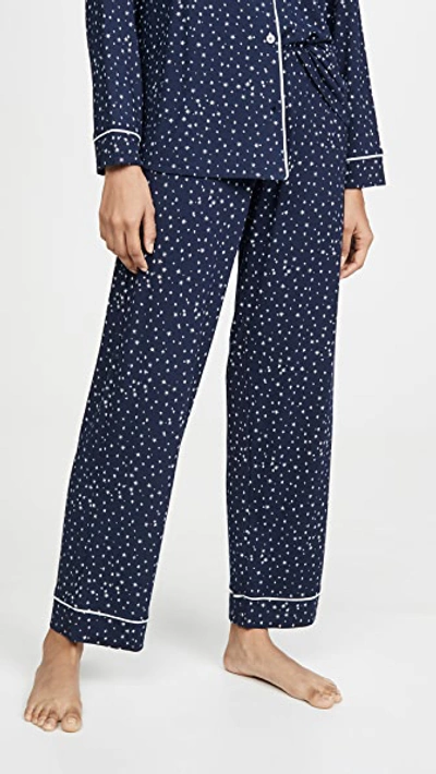 Shop Eberjey Sleep Chic Pj Set In Estrella Navy/ivory