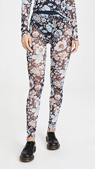 Shop Baum Und Pferdgarten Jazzlyn Leggings In Blue/navy Floral