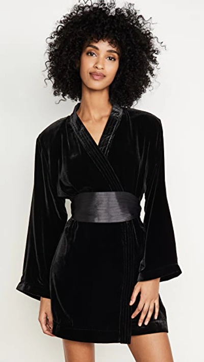 Shop Alexa Chung Kimono Dress In Black