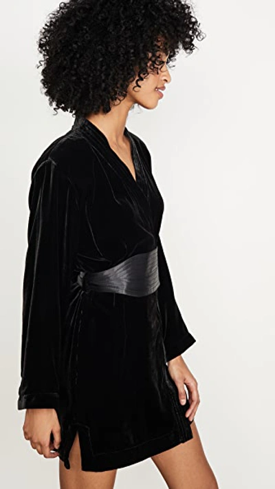 Shop Alexa Chung Kimono Dress In Black