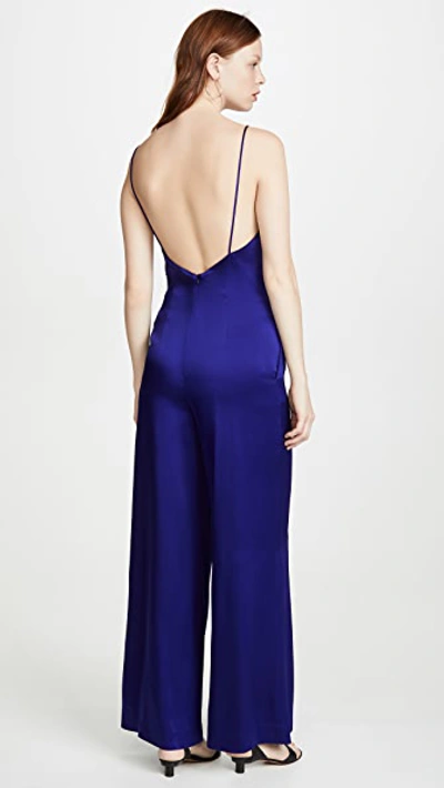 Shop Rosetta Getty Camisole Jumpsuit In Cobalt