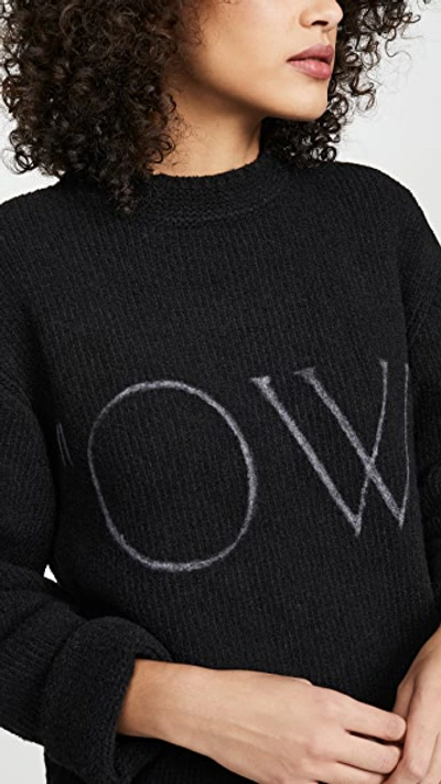 Shop Off-white Knit Oversize Sweater In Black/white