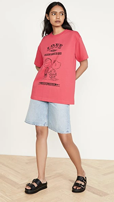 Shop The Marc Jacobs X Peanuts Love T-shirt In Red