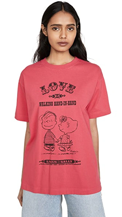 Shop The Marc Jacobs X Peanuts Love T-shirt In Red