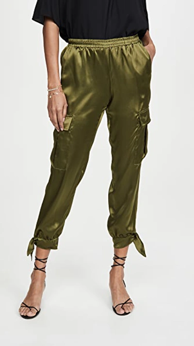 Shop Amanda Uprichard Colbie Pants In Army Green