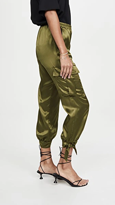 Shop Amanda Uprichard Colbie Pants In Army Green