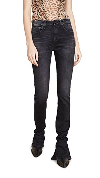 Shop R13 Alison Slim Jeans In Rayne Black