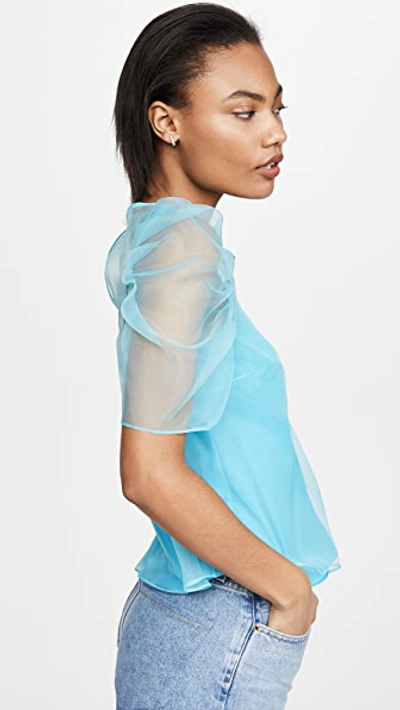 Shop Amanda Uprichard Smith Top In Turquoise