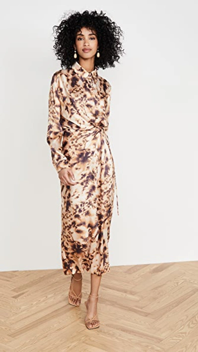 Shop Nanushka Bisso Dress In Tie Dye Print